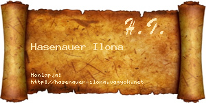 Hasenauer Ilona névjegykártya